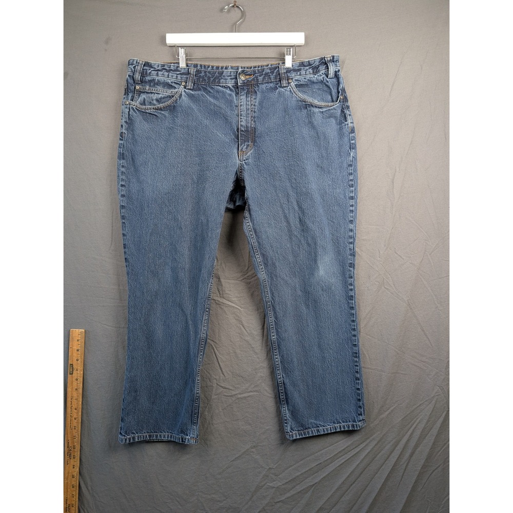 Duluth Trading Co Trim Fit Blue Denim Jeans 44x30 Mens Straight Leg